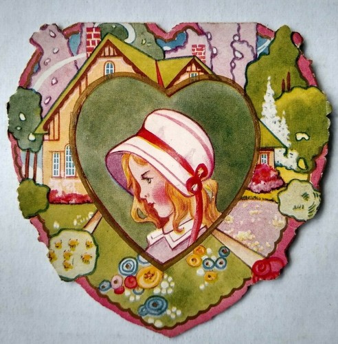 Carpeta vintage de tarjeta de San Valentín Whitney en forma de corazón - Imagen 2 de 4