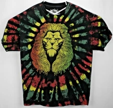 ODM Men's T-Shirt Size XL S/S It's About the Art Lion's Head Reggae Print Black