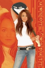 2004 LINDSAY LOHAN ROCKS AFFICHE TENDANCES #8442 NEUVE 22x34 LIVRAISON GRATUITE