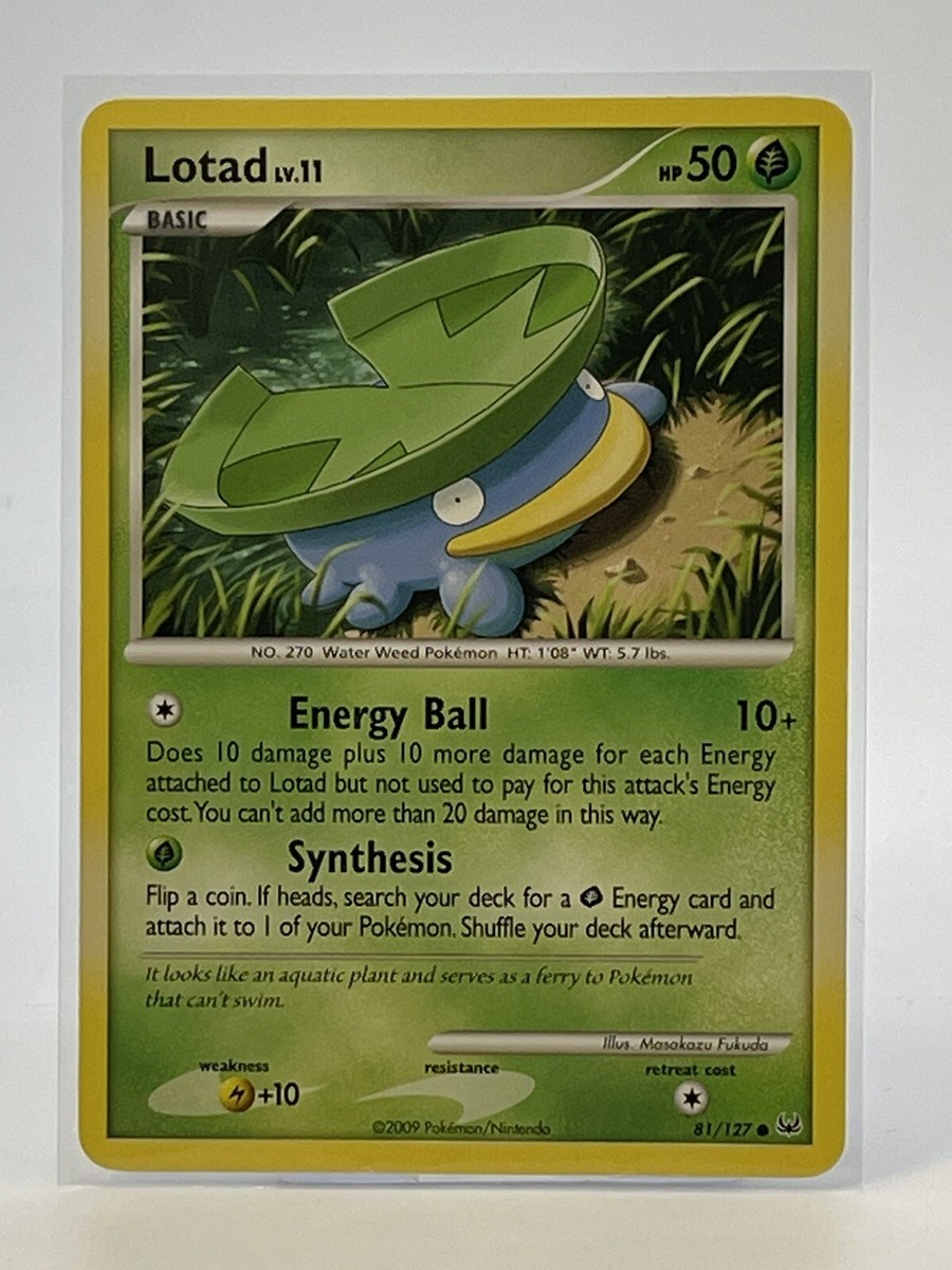 Pokémon TCG 2009 Platinum Base Set Lotad LV.11 81/127 Basic Common