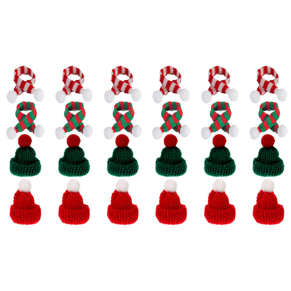 24 Pcs Mini Santa Hats for Crafts Christmas Lollipop