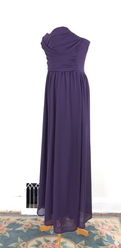 Lulu's Royal Engagement Strapless Plum Purple Dress Romantic M Prom Wedding - Picture 4 of 9