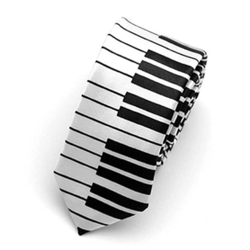 Skinny Keyboard Piano Men Casual Music Tie Tie Necktie - Picture 3 of 11