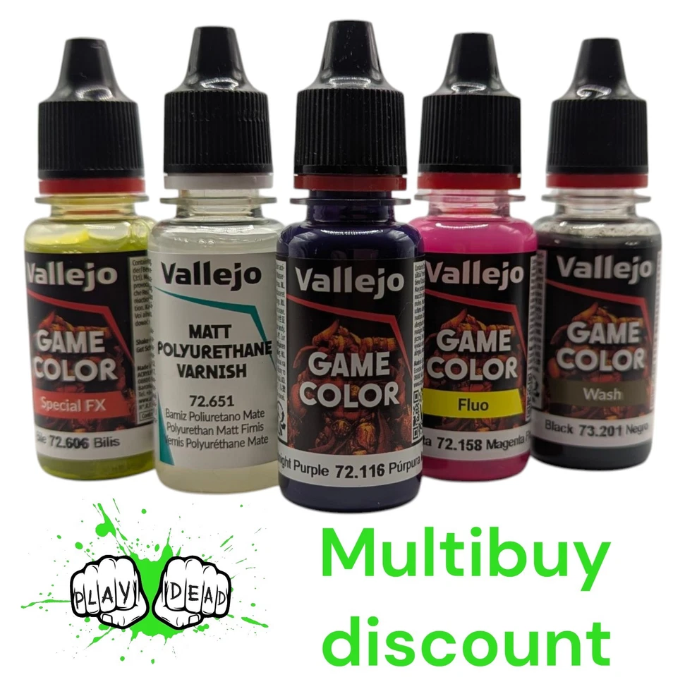 ACRYLICOS VALLEJO Vallejo Game Color - Complete Paint Range 18ml - 10% multibuy discount