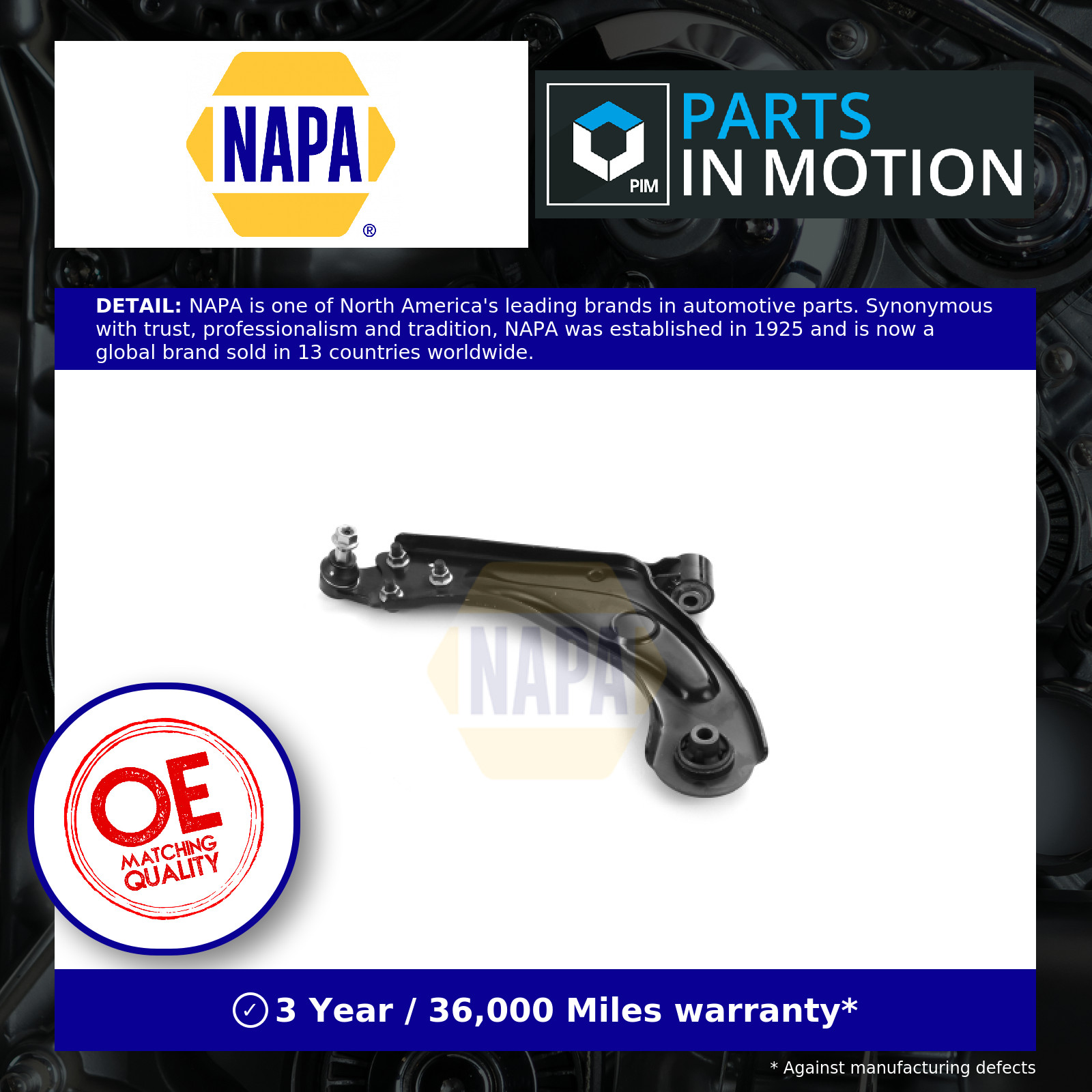Wishbone / Suspension Arm Front Lower, Left NST2519 NAPA Track Control Quality - Image 4