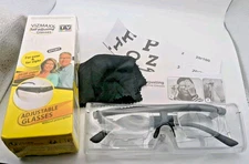 Vizmaxx Self Adjusting Unisex Glasses Near & Far Sight Soft Case Polycarb Lenses