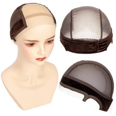 koskusder Lace Wig Caps for Women, with Medium/Large, 1pcs-4x5-brown 