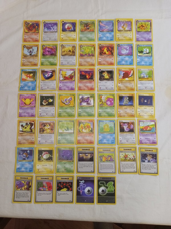 Pokemon Team Rocket Almost Complete Common, Uncommon Cards. NM 47 of 48 cards.
