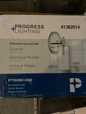 Progress Lighting Strahan 1-Light Gray Transitional Vanity Light