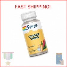 SOLARAY Ginger Trips Travel Aid  Root Extract  Healthy Digestive Support w/Hon