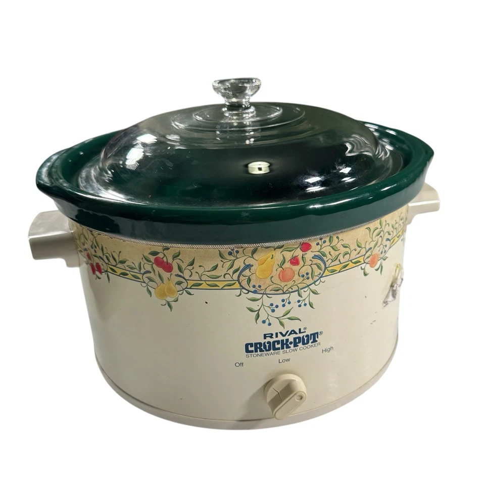 Vintage Rival Crock Pot Slow Cooker 3355with Removable Stoneware/Lid Made IN USA - Image 3 of 4
