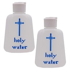 2 x Holy Water Bottles Empty Reusable Plastic Dispenser with Sprinkle Top 150ml