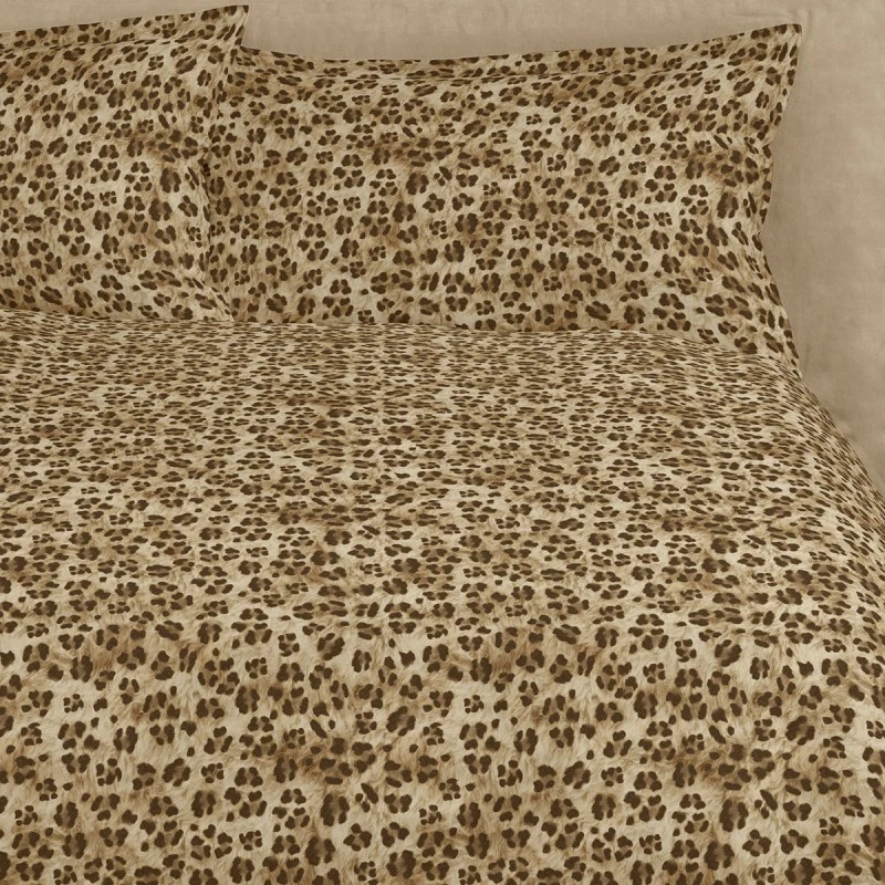Lenzuola Matrimoniale Letto 2 Piazze Parure Cotone FAZZINI Animalier Leopardato, fotografia 10 di 12