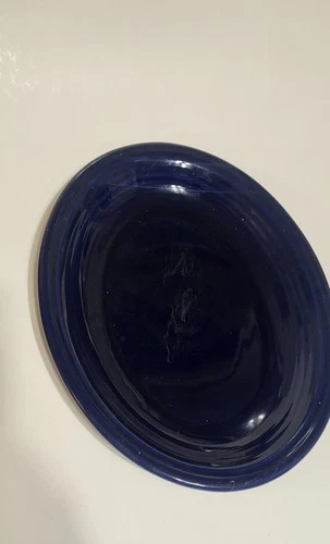 Vtg Homer Laughlin Fiestaware, 12" Oval Serving Platter, Cobalt Blue