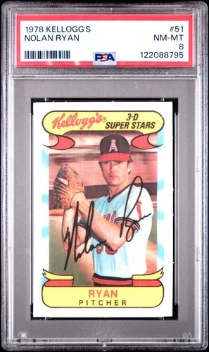 1978 Kellogg's 3-D Super Stars #51 Nolan Ryan HOF PSA 8 NM-MT