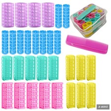 Hair Rollers Small,Medium,Large 5 sizes Plastic 31 30Pcs Curlers Set Snap No