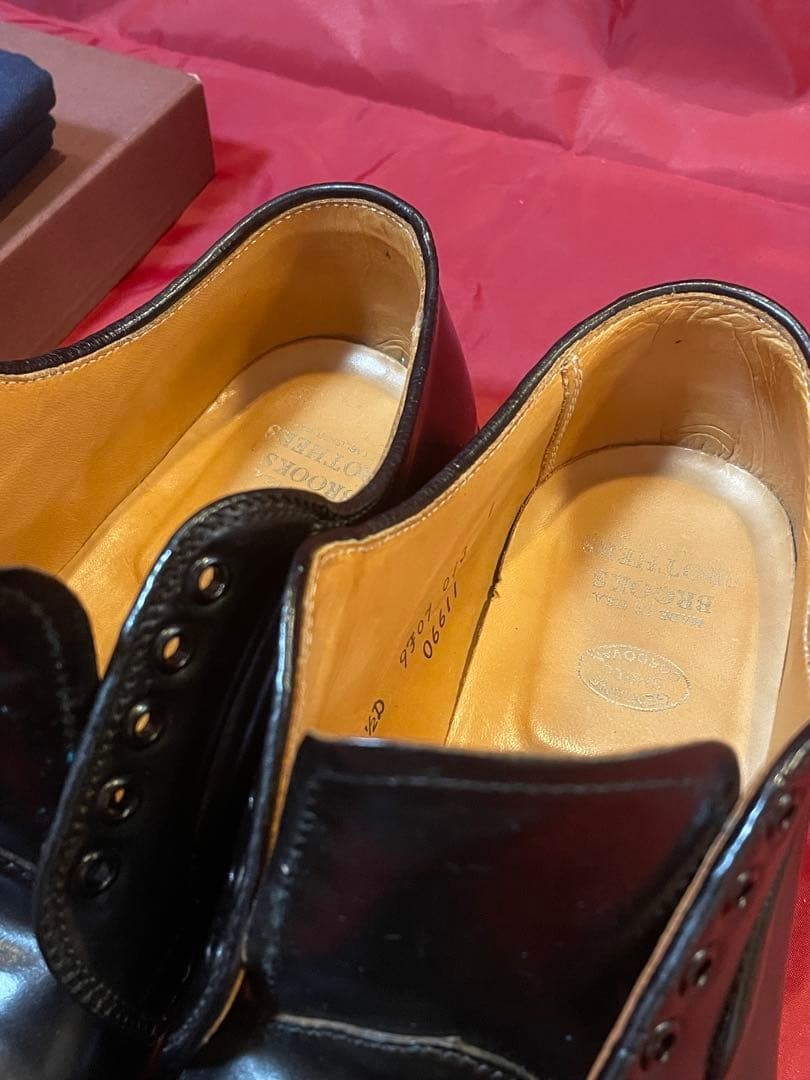 [With Box] Brooks Brothers Hidden Alden Cordovan Black US 6.5 06611 #0928 image 10