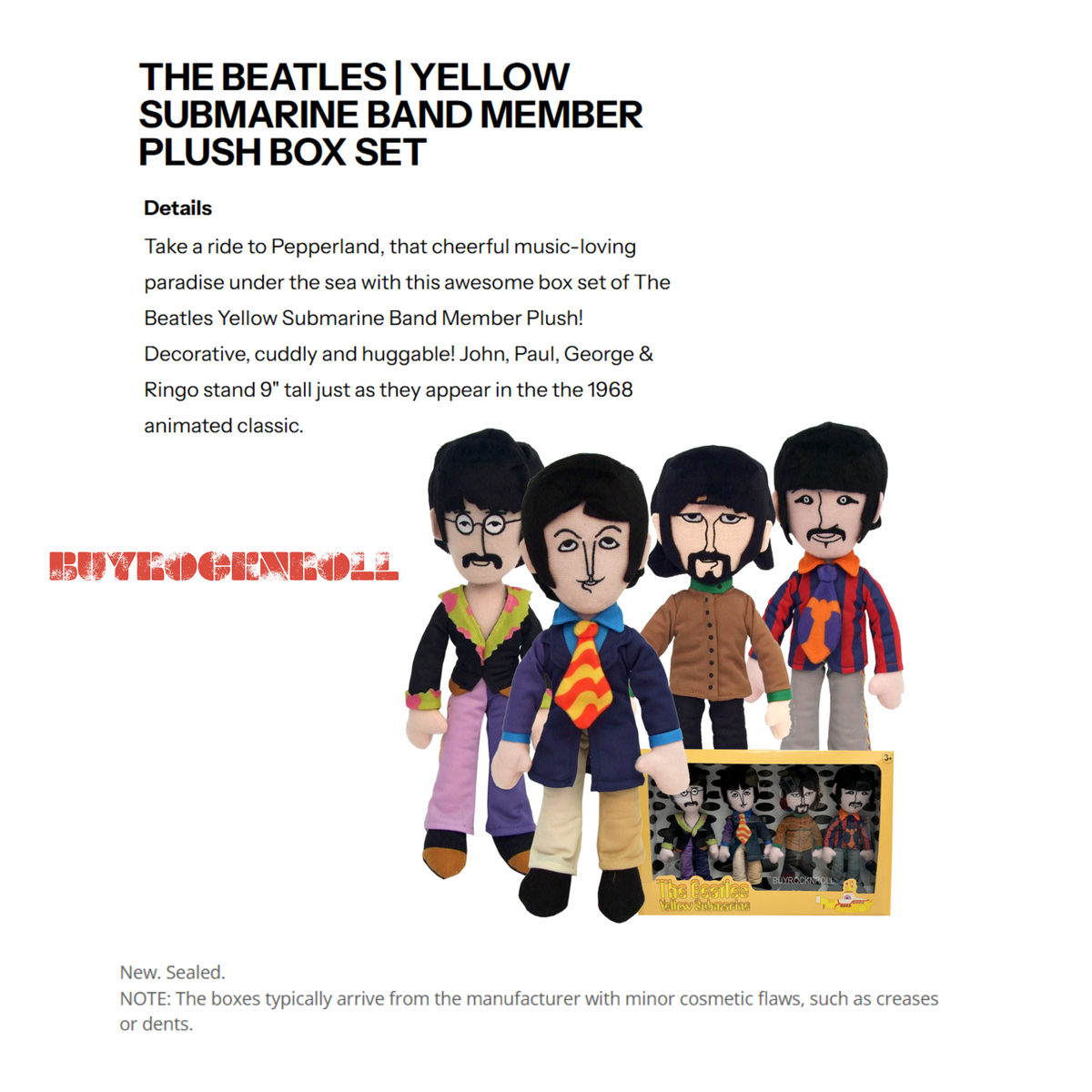 NEW! Beatles Factory Entertainment Yellow Submarine Band Member