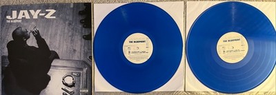Jay-Z  - The Blueprint - EX 2 x Blue Vinyl LP- 2001 First Pressing Color Vinyl
