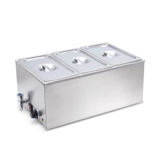 Commercial Grade Stainless Steel Bain Marie Buffet Food Warmer Steam Table fo...