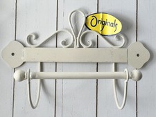 French scroll metal cream toilet roll holder