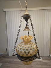 Antique/Vintage Fenton Coin Dot Chandelier