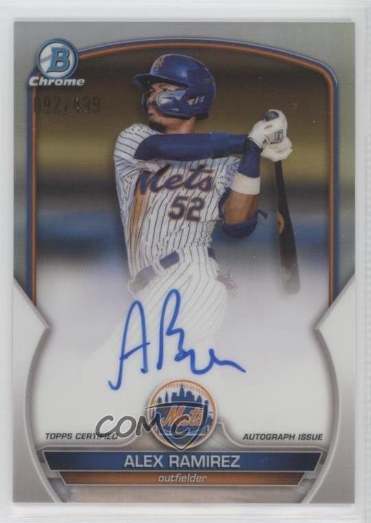 2023 Bowman Chrome Prospect Refractor 392/499 Alex Ramirez #CPA-AR Auto 03ox