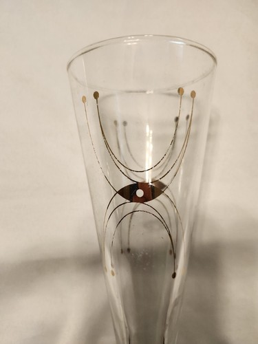6 Libby MCM Atomic Adagio Pilsner Beer Glasses 8" Tall~READ - Picture 11 of 21