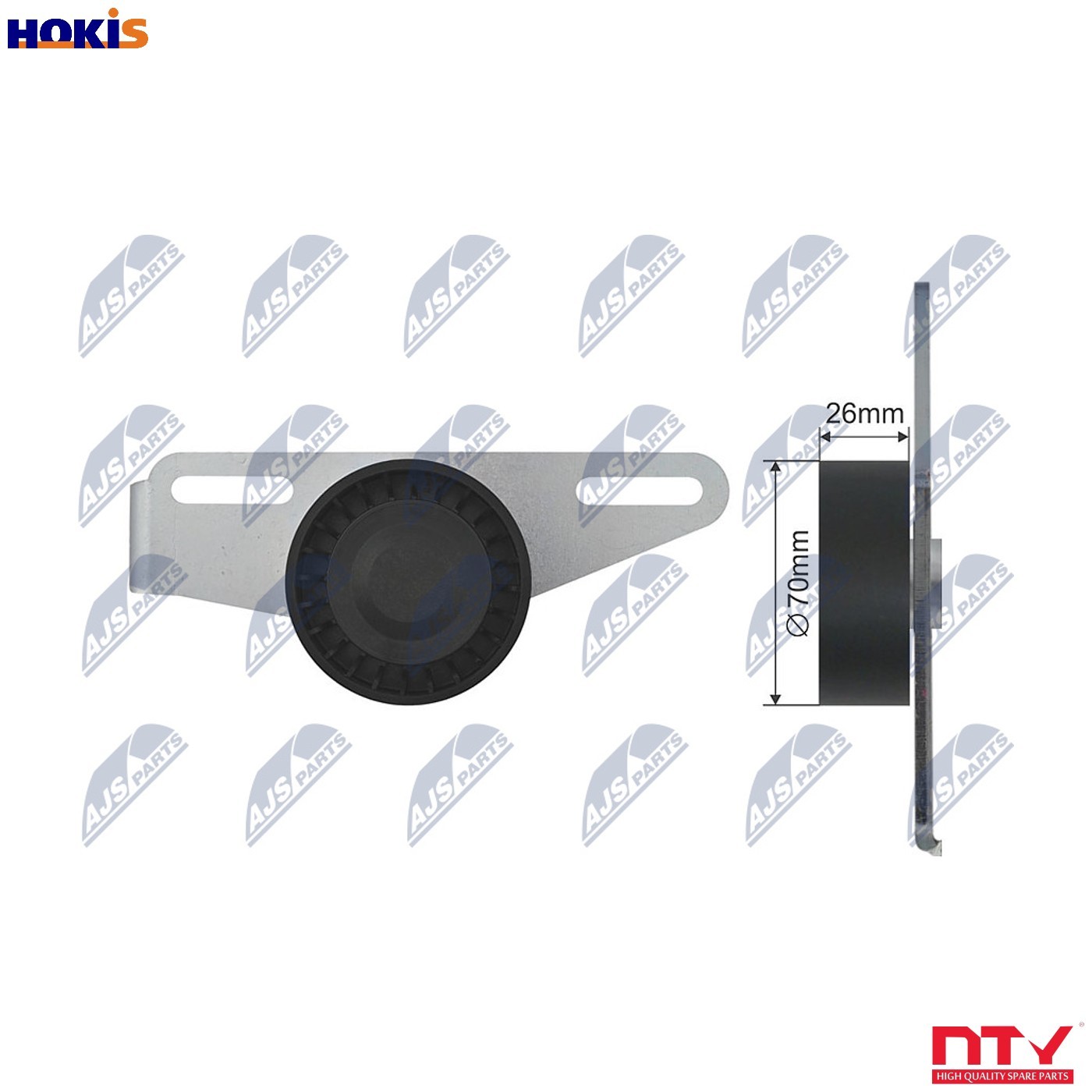RNK-RE-021 NTY Tensioner Pulley, V-ribbed belt for DACIA - Image 6