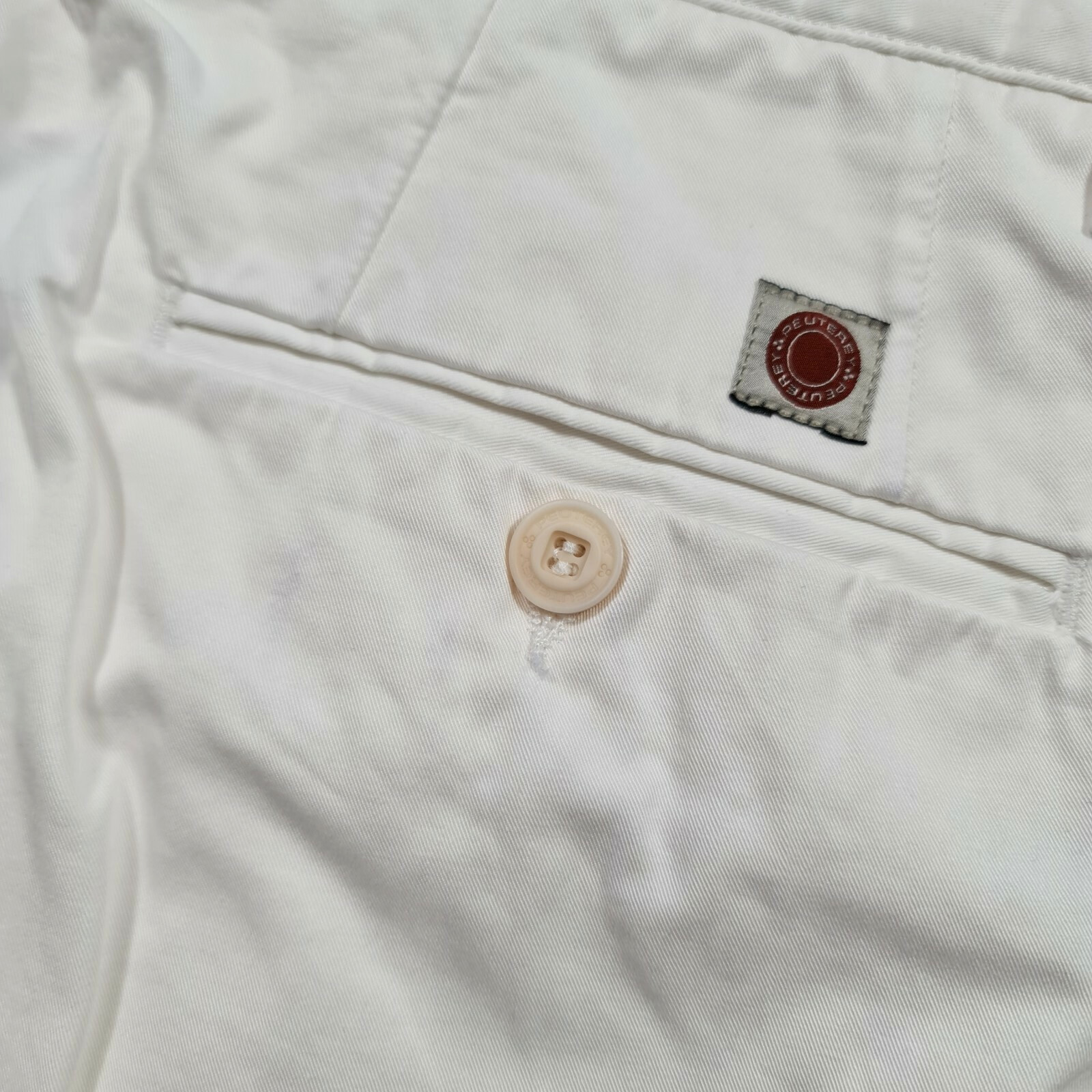 Peuterey Mens Honor Chino Trousers White W 36 L34 Cotton Slim Fit Pants image 9