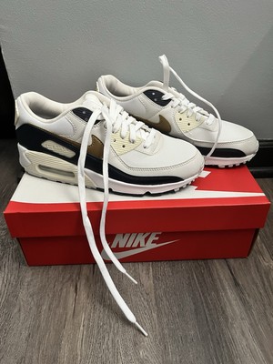 Women s Nike Airmax 90 White/Navy/Coconut Milk