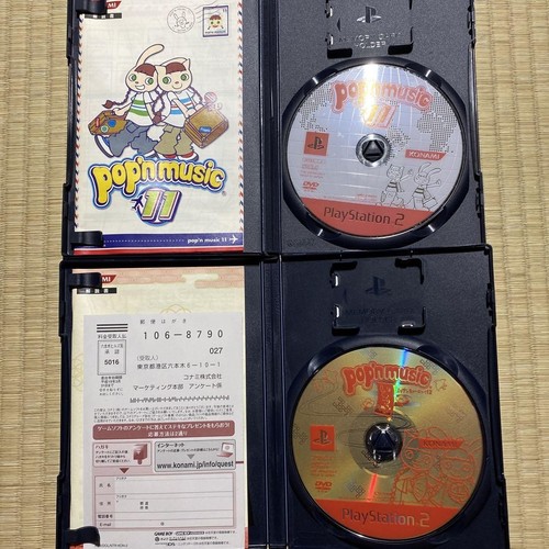 set of 9 PS2 Pop'n music 7 8 9 10 11 12 Iroha 13 Carnival 14 Fever Best Hits - Picture 4 of 6