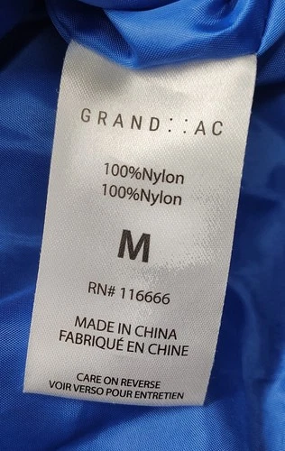 Five Four Grand AC Men’s Zip Up Bomber Flight Jacket Size M Royal Blue Air Force image 5