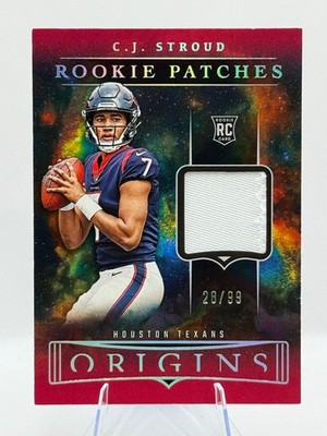 2023 Panini Origins C.J. Stroud Rookie Patches Red #/99 Houston Texans #RP-CJS