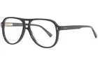 Gucci GG1044O 001 Eyeglasses Frame Men's Black Full Rim Pilot 57-mm