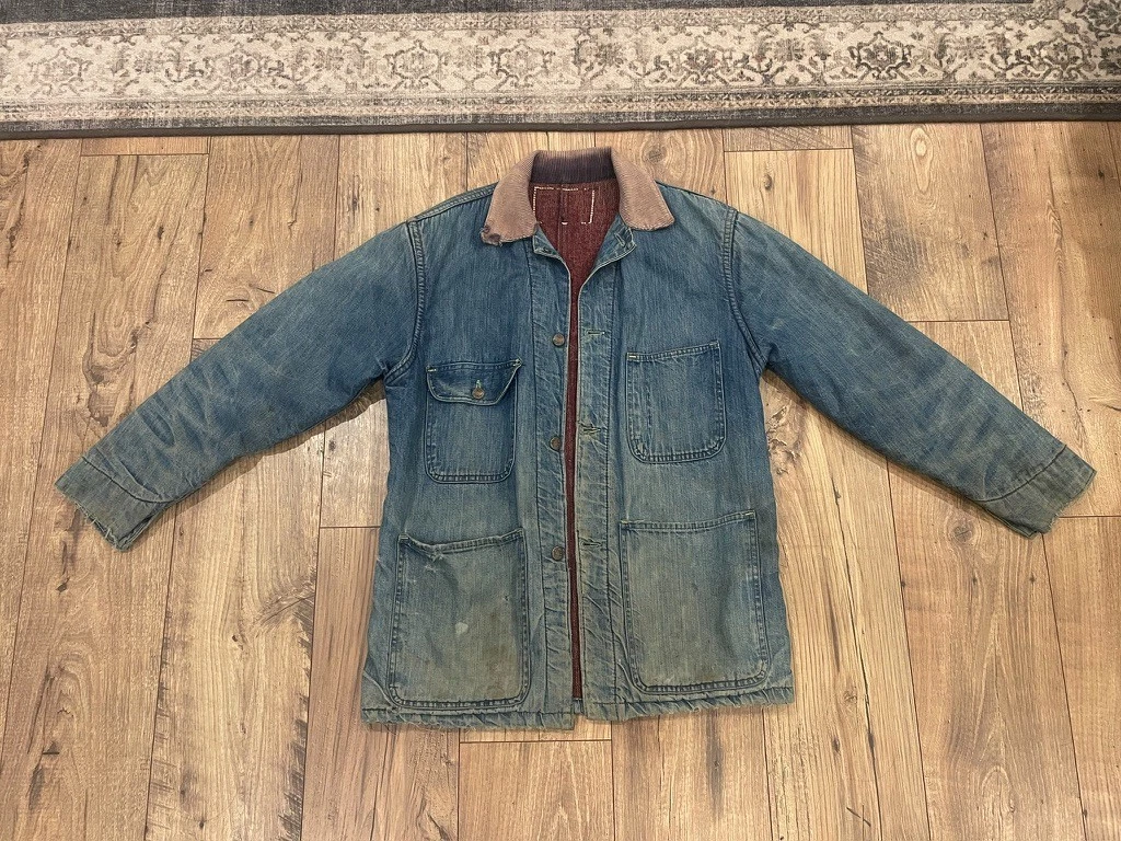 Denim Regular Size 1940s Vintage Outerwear Coats & Jackets for Men