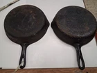 New ListingLot of 2 Vintage Griswold Cast Iron Skillets No 8 704 Large Logo Frying Pan