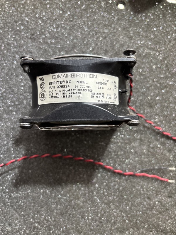 Lot Of 2 Comair Rotron SPRITE DC Model SD24B1 24v DC fans. P/N 028934