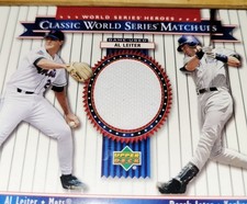 Al Leiter/Derek Jeter 2002 Upper Deck World Series Heroes Game Used Jersey