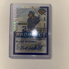 2024 Panini Prospect Edition - Blake Mitchell #72 Blue Wave Prizm #’d 21/75 Auto