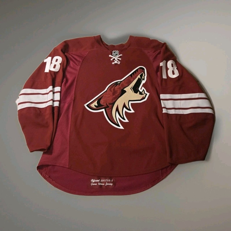 Phoenix Coyotes Hockey Jersey Enver Gennadievich Lisin #18 Game Worn Jersey NHL 