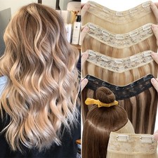 CLEARANCE Thick One Piece Real Human Hair Extensions Clip In Highlight Full Head
