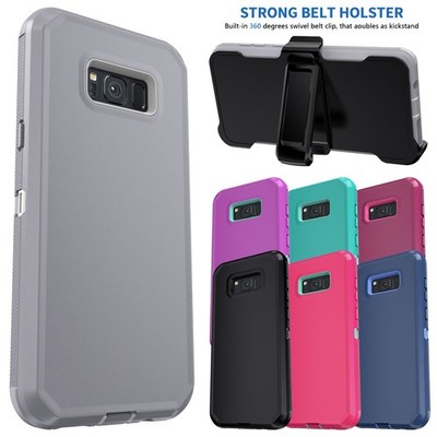 For Samsung Galaxy S8 Case Heavy Duty Shockproof Hybrid Cover/Belt Clip Holster