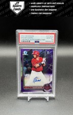 2022 Bowman Edgar Quero CPA-EQ 1st Purple Refractor Auto /250 PSA 10 White Sox