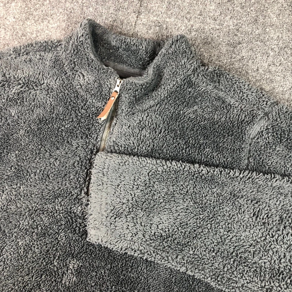 Pullover Charles River Apparel para mujer talla XXL gris polar difuso 1/4 cremallera Foto 2 de 4