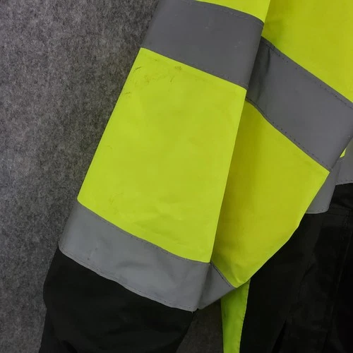 Radians Jacket Mens Large Yellow Black Hi Vis Reflective 3 In 1 Hooded Workwear image 6