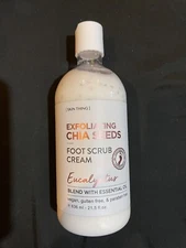 Skin Thing Home & Body Company Foot Feet Cream Scrub Eucalyptus Chia Seeds 21.5o
