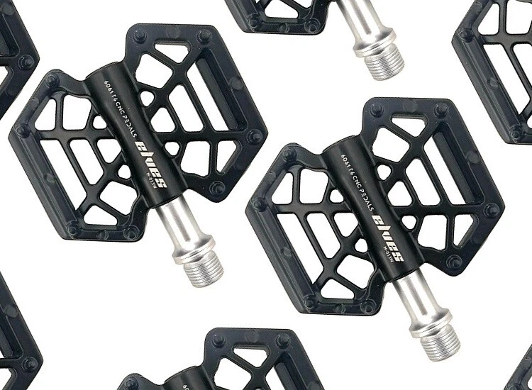 Magnesium Road MTB Mountain Bike XC Bicycle Pedal Flat Cycling Pedals Black - Image 2 of 4