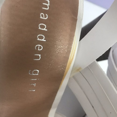 Madden Girl Reine Sandal Shoes Size 10 White Boho Block Heel Huarache NEW IN BOX - Picture 10 of 11
