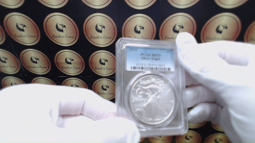 Mint! 2010 $1 Silver Eagle PCGS MS70 Philadelphia Mint Classic Blue Label NFC - Video 1 of 1
